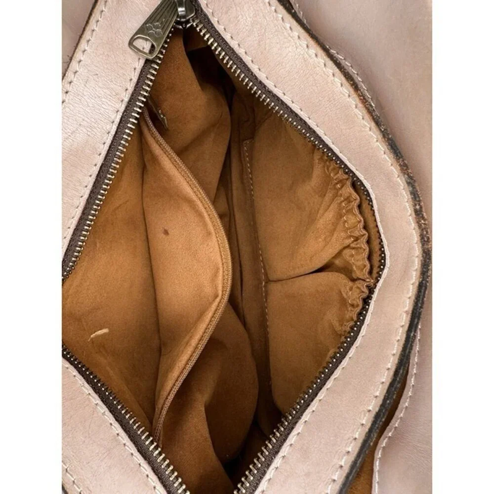 Patricia Nash Rienzo Satchel Tooled Leather Purse - Light Pink Pre-owned